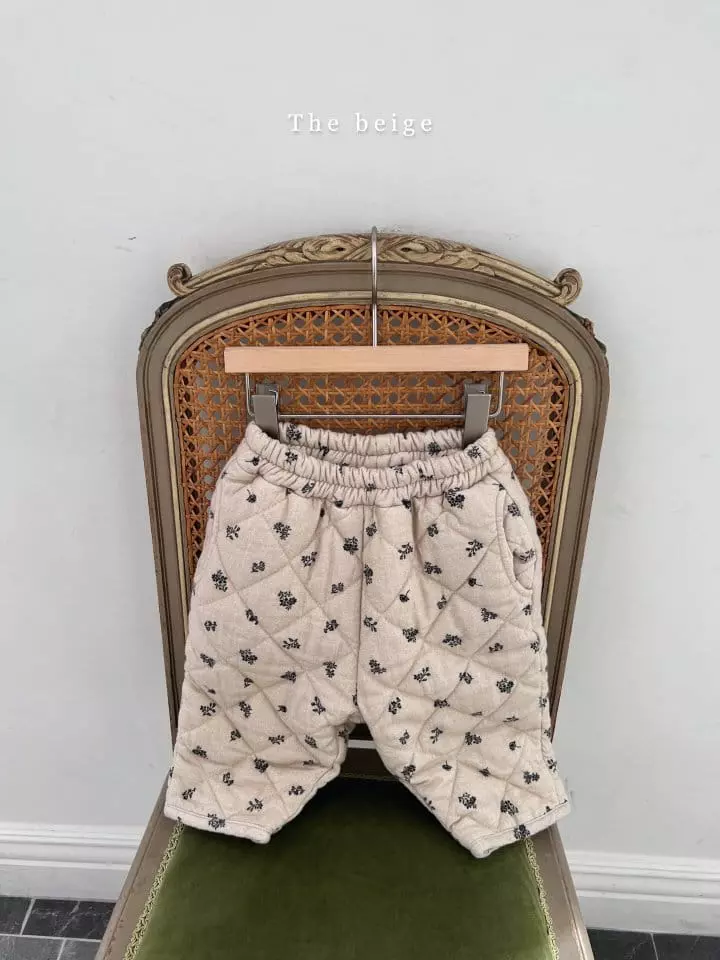The Beige - Korean Children Fashion - #magicofchildhood - Flower Quilting Pants