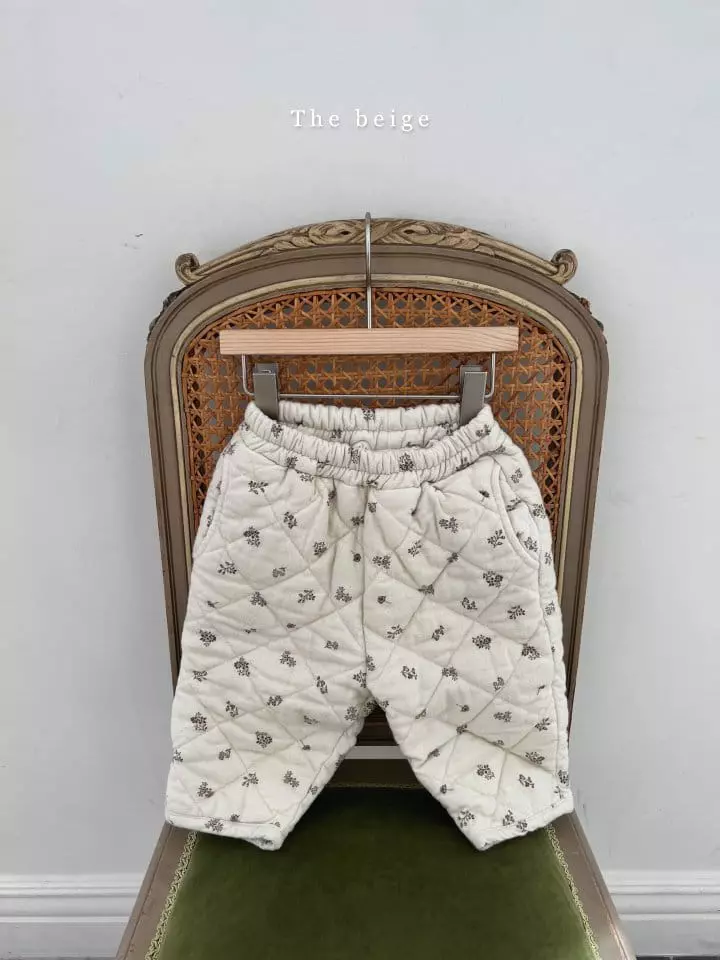 The Beige - Korean Children Fashion - #minifashionista - Flower Quilting Pants - 2