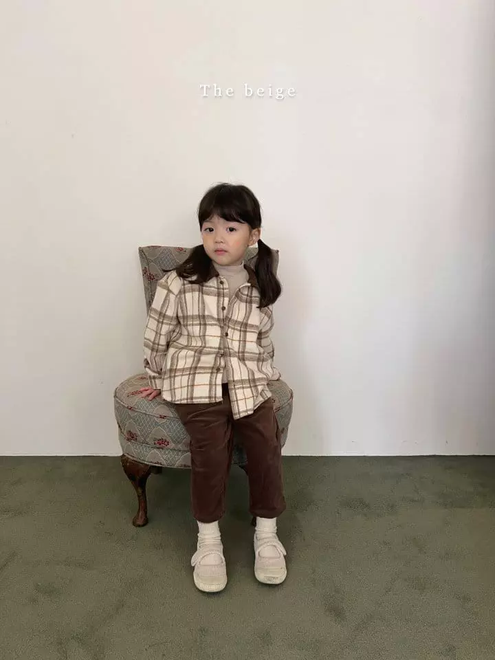 The Beige - Korean Children Fashion - #prettylittlegirls - Check Label Shirt - 10