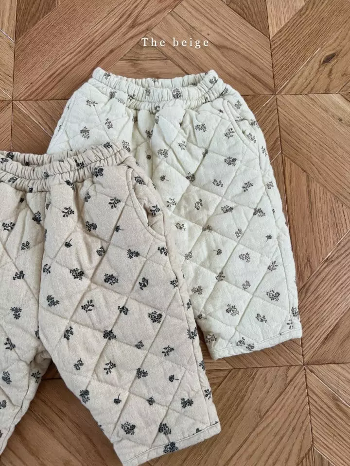 The Beige - Korean Children Fashion - #prettylittlegirls - Flower Quilting Pants - 3