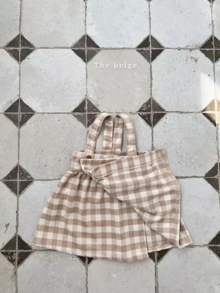 The Beige - Korean Children Fashion - #prettylittlegirls - Wrap Dungrees Skirt - 2