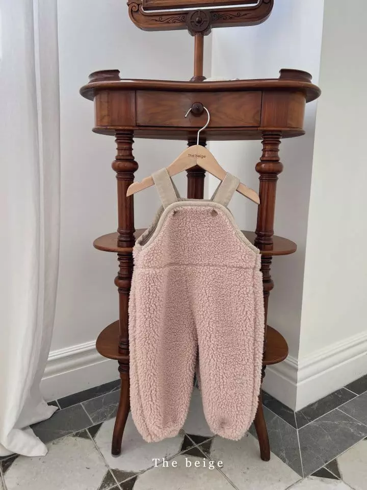 The Beige - Korean Children Fashion - #todddlerfashion - Fleece Dungarees Pants
