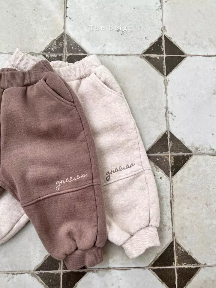 The Beige - Korean Children Fashion - #toddlerclothing - Fleece Slit Pants