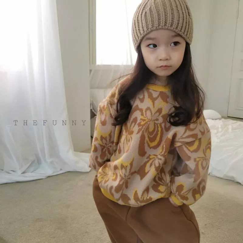 The Funny - Korean Children Fashion - #designkidswear - Flower Knit Sweatshirt - 2