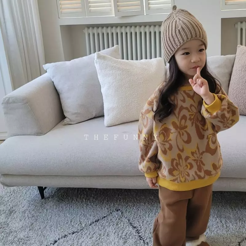 The Funny - Korean Children Fashion - #discoveringself - Flower Knit Sweatshirt - 3
