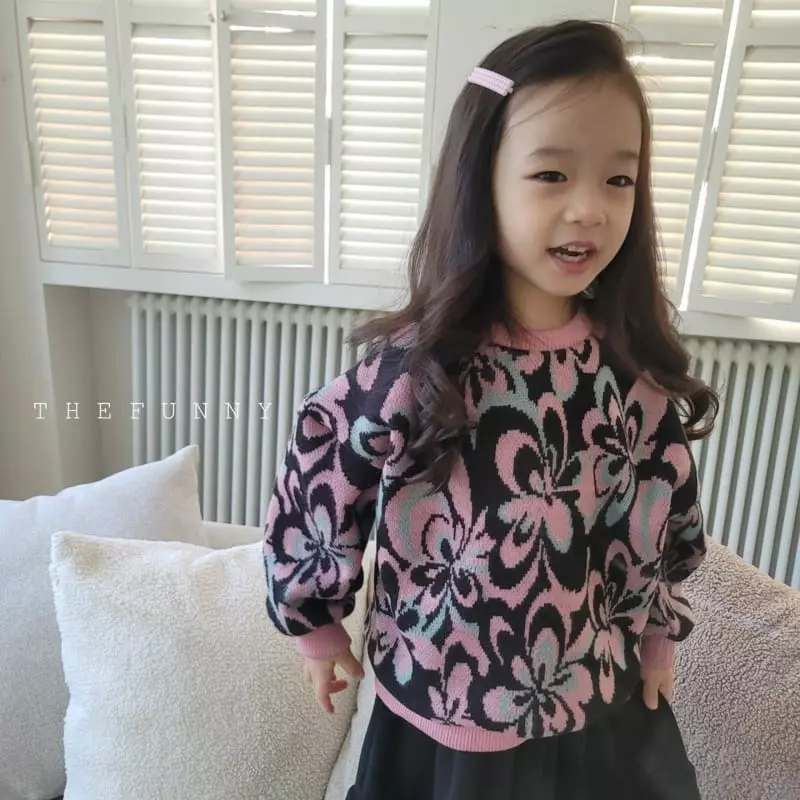 The Funny - Korean Children Fashion - #kidsstore - Flower Knit Sweatshirt - 6