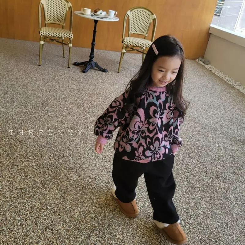 The Funny - Korean Children Fashion - #magicofchildhood - Flower Knit Sweatshirt - 10