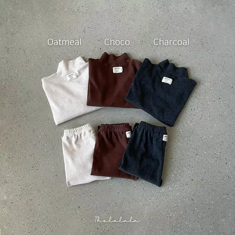 The Lalala - Korean Children Fashion - #Kfashion4kids - Heat Tech Half Neck Set