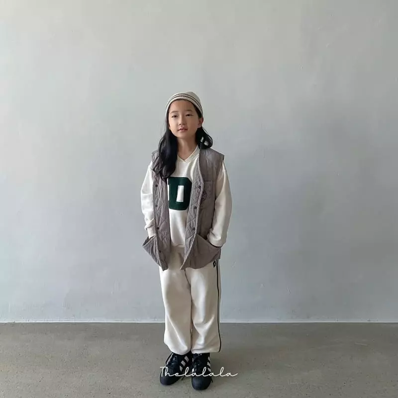 The Lalala - Korean Children Fashion - #childofig - D Herringbone Sweatshirt - 8