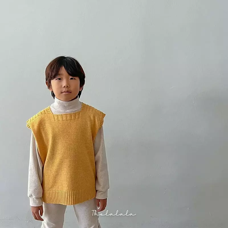 The Lalala - Korean Children Fashion - #childofig - Black Whole Knit Vest - 5