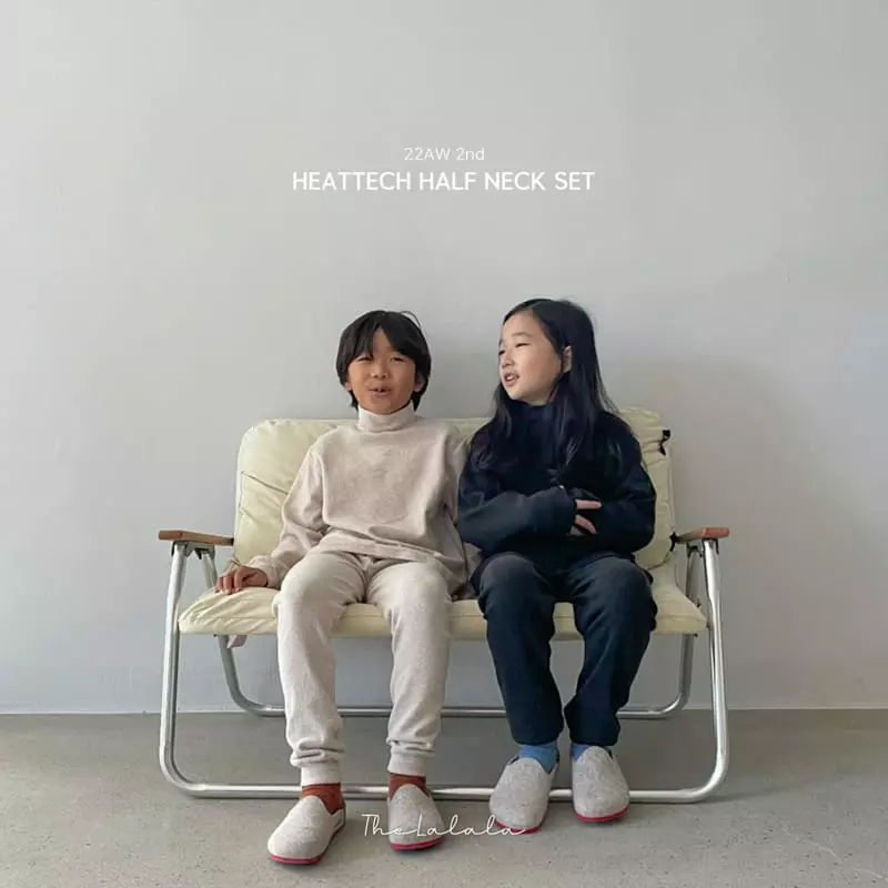 The Lalala - Korean Children Fashion - #littlefashionista - Heat Tech Half Neck Set - 2