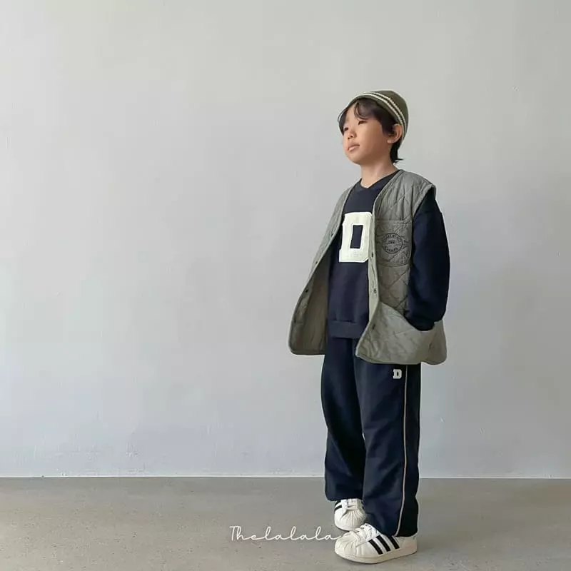 The Lalala - Korean Children Fashion - #littlefashionista - D Herringbone Sweatshirt - 4