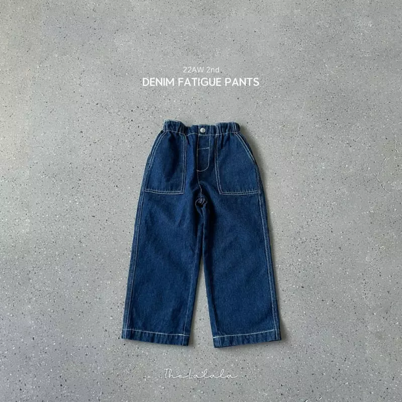 The Lalala - Korean Children Fashion - #prettylittlegirls - Denim Puttig Pants - 10