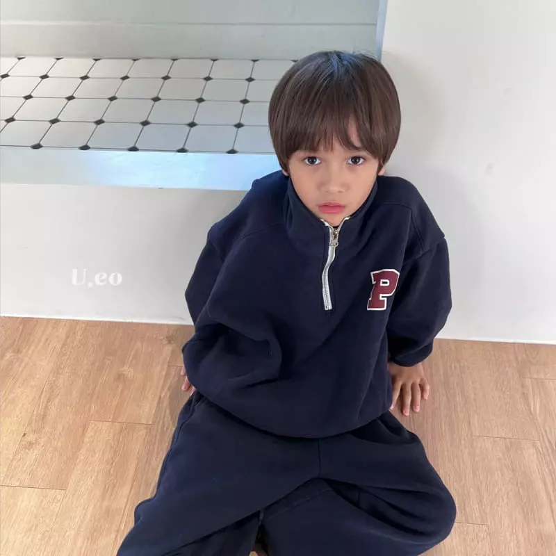 U Eo - Korean Children Fashion - #childofig - Half Zip-up Sweatshirt - 9