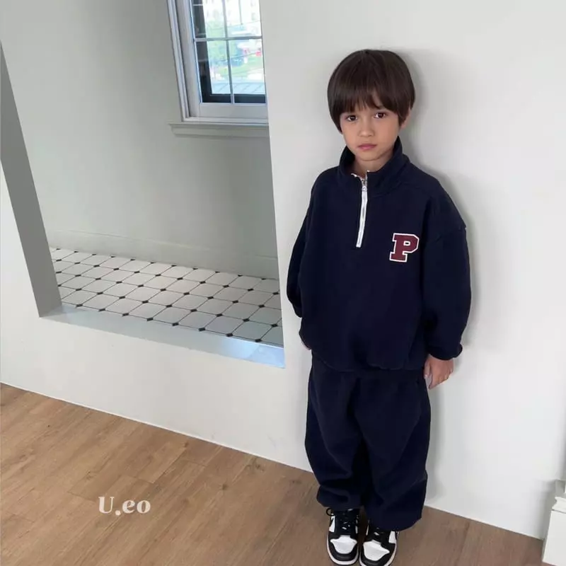 U Eo - Korean Children Fashion - #childrensboutique - Half Zip-up Sweatshirt - 10