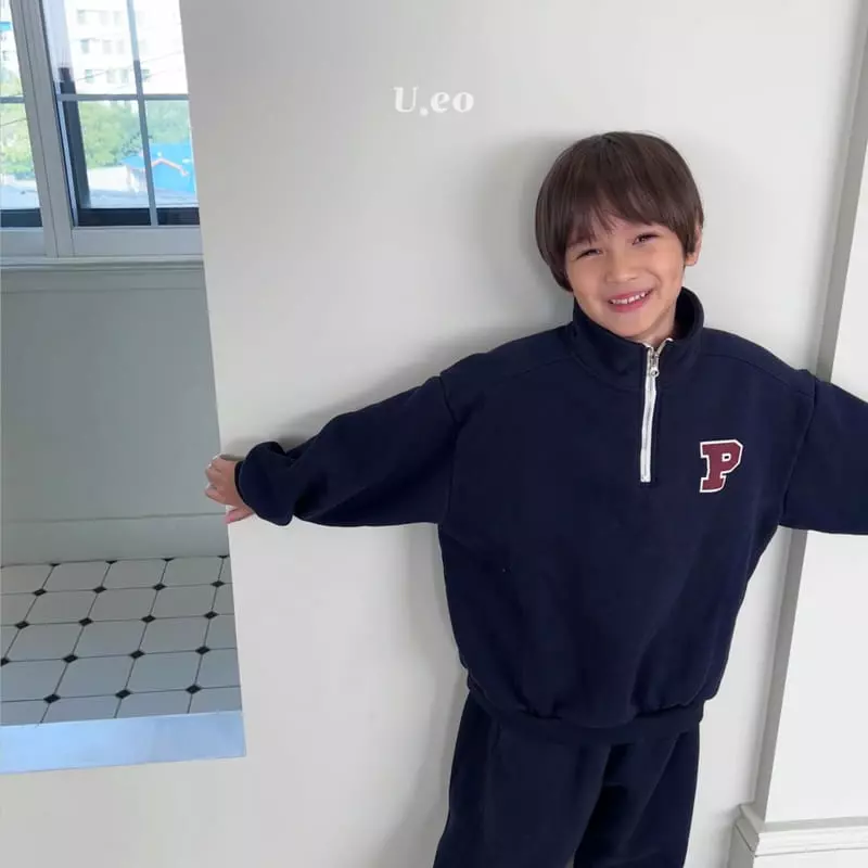 U Eo - Korean Children Fashion - #designkidswear - Half Zip-up Sweatshirt - 11