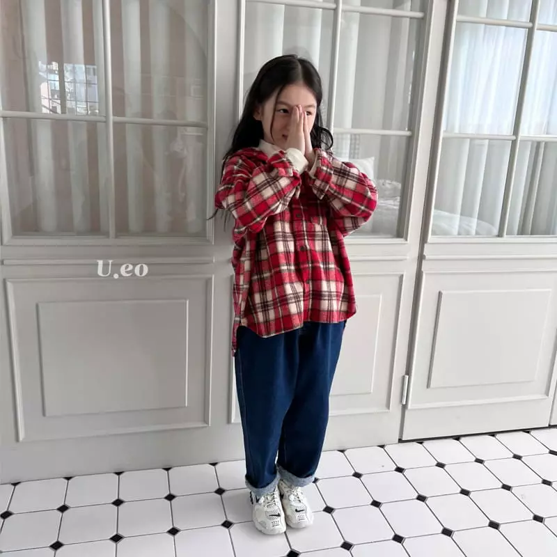 U Eo - Korean Children Fashion - #kidzfashiontrend - Peach Turtleneck Tee - 6