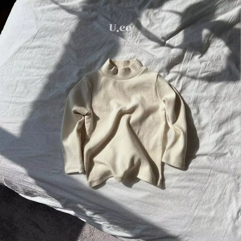 U Eo - Korean Children Fashion - #magicofchildhood - Peach Turtleneck Tee - 9