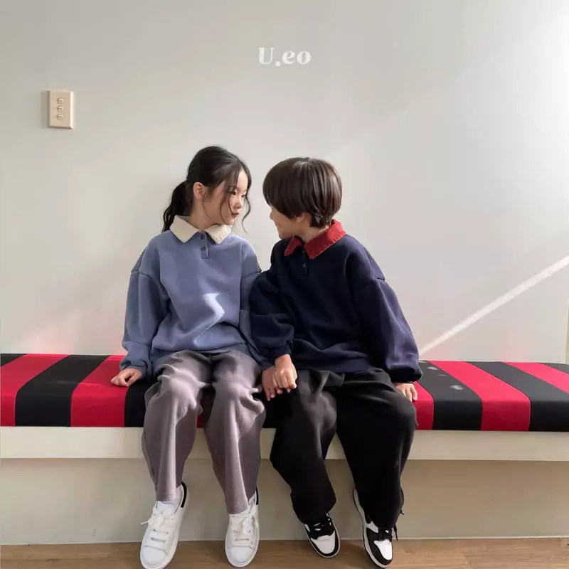 U Eo - Korean Children Fashion - #magicofchildhood - Color Collar Sweatshirt - 8