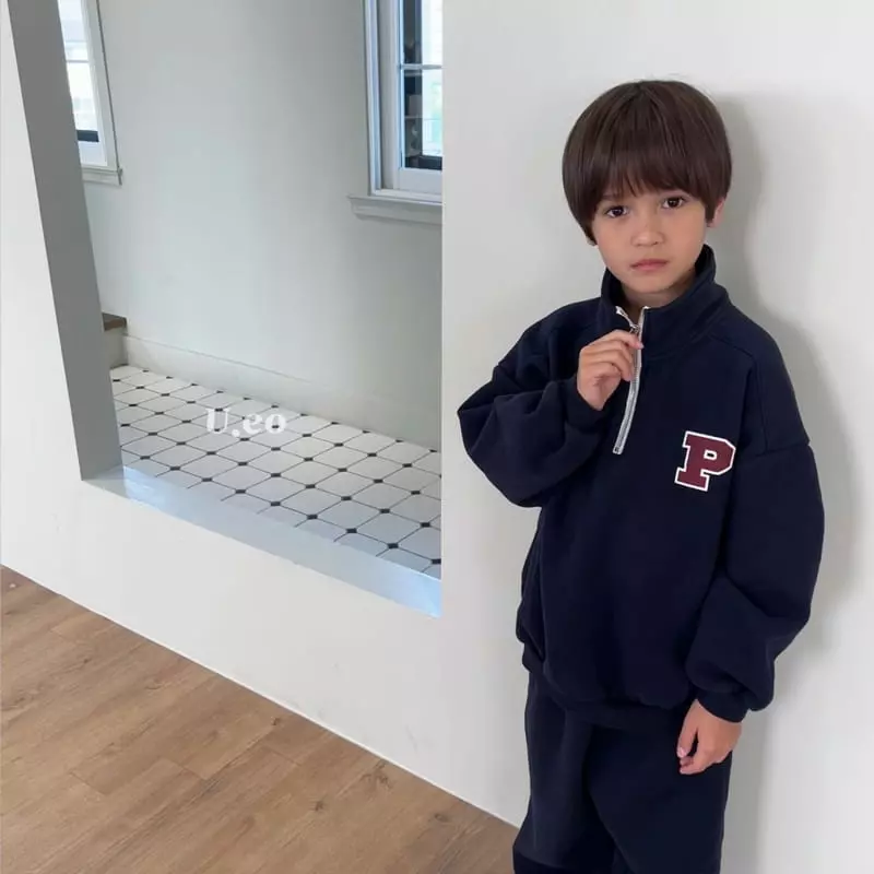 U Eo - Korean Children Fashion - #magicofchildhood - Half Zip-up Sweatshirt - 3