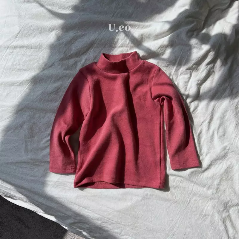U Eo - Korean Children Fashion - #minifashionista - Peach Turtleneck Tee - 10