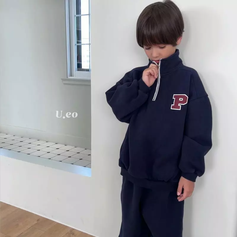 U Eo - Korean Children Fashion - #magicofchildhood - Half Zip-up Sweatshirt - 4