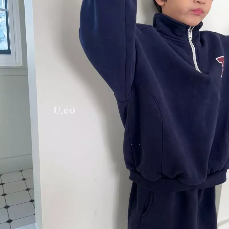 U Eo - Korean Children Fashion - #prettylittlegirls - Half Zip-up Sweatshirt - 5