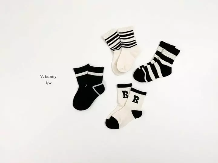 V Bunny - Korean Children Fashion - #Kfashion4kids - Alls Socks Set - 3