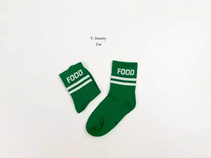 V Bunny - Korean Children Fashion - #childofig - Food Socks Set - 7