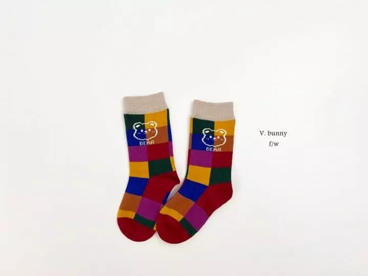 V Bunny - Korean Children Fashion - #designkidswear - Tree Be Socks Set - 6