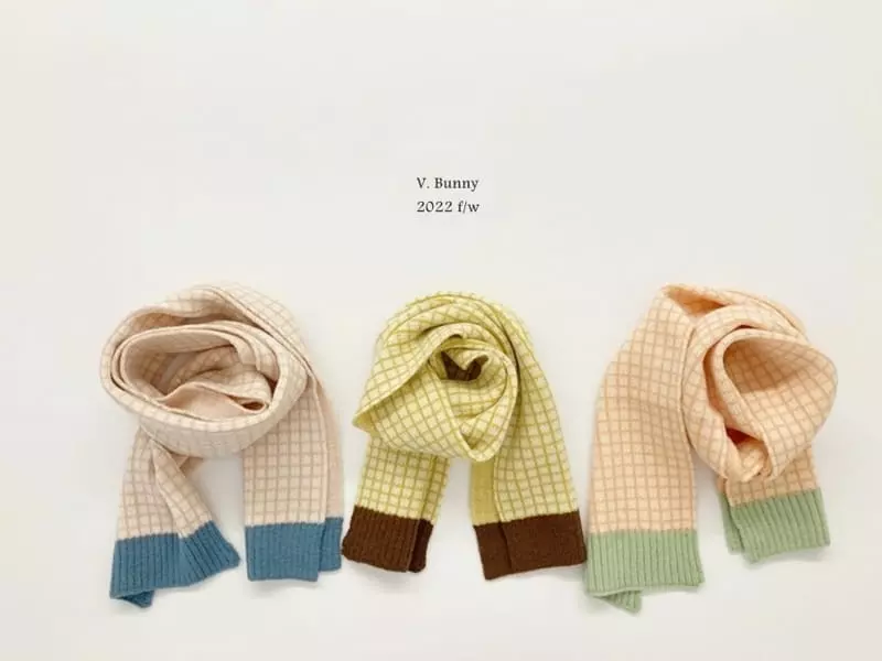 V Bunny - Korean Children Fashion - #discoveringself - Check Color Muffler - 5