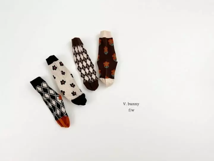 V Bunny - Korean Children Fashion - #discoveringself - Nutella Socks Set - 12