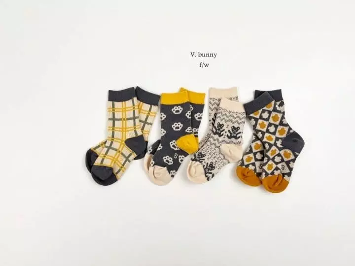 V Bunny - Korean Children Fashion - #discoveringself - Nobe Socks Set - 11