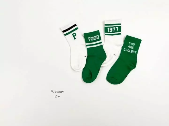 V Bunny - Korean Children Fashion - #discoveringself - Food Socks Set - 10