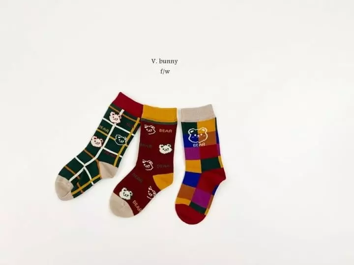 V Bunny - Korean Children Fashion - #discoveringself - Tree Be Socks Set - 7