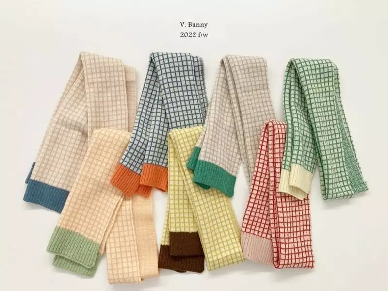 V Bunny - Korean Children Fashion - #fashionkids - Check Color Muffler - 6