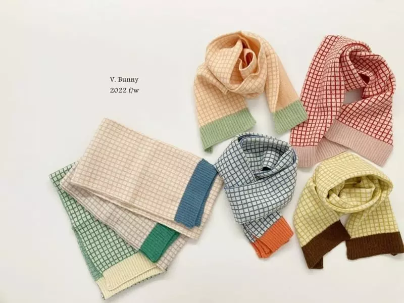 V Bunny - Korean Children Fashion - #kidsshorts - Check Color Muffler - 7