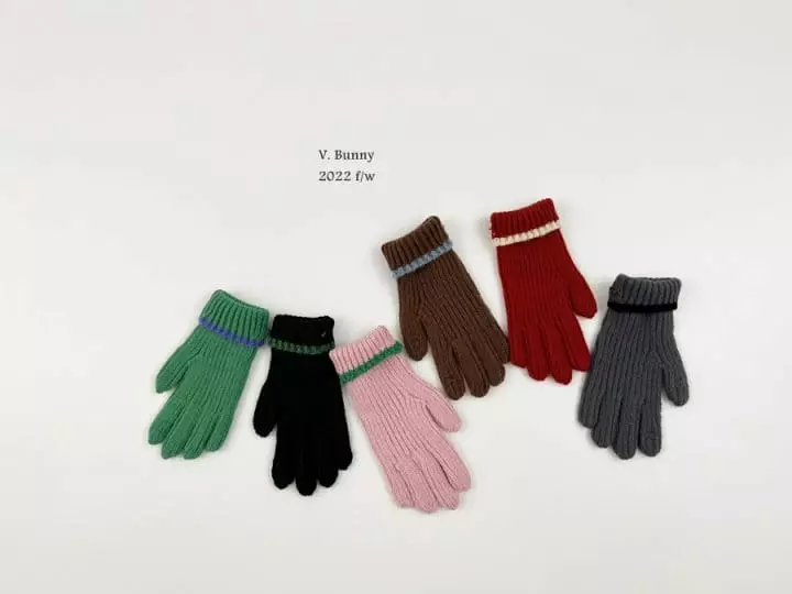 V Bunny - Korean Children Fashion - #kidsstore - Kid Line Gloves - 2