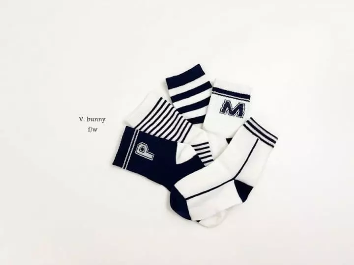 V Bunny - Korean Children Fashion - #kidsstore - PM Socks Set - 12