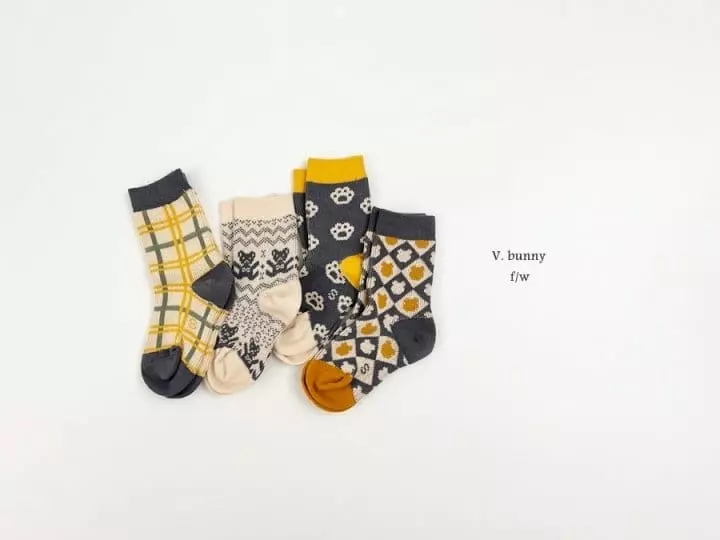 V Bunny - Korean Children Fashion - #littlefashionista - Nobe Socks Set