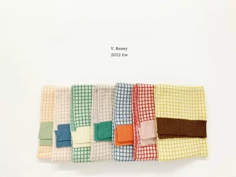 V Bunny - Korean Children Fashion - #magicofchildhood - Check Color Muffler - 12
