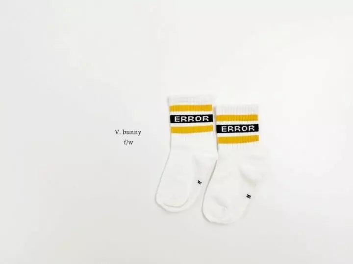 V Bunny - Korean Children Fashion - #minifashionista - Error Socks Set - 5