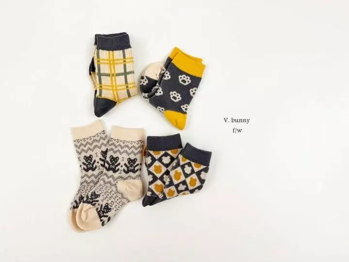 V Bunny - Korean Children Fashion - #stylishchildhood - Nobe Socks Set - 7