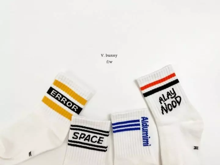 V Bunny - Korean Children Fashion - #stylishchildhood - Error Socks Set - 9