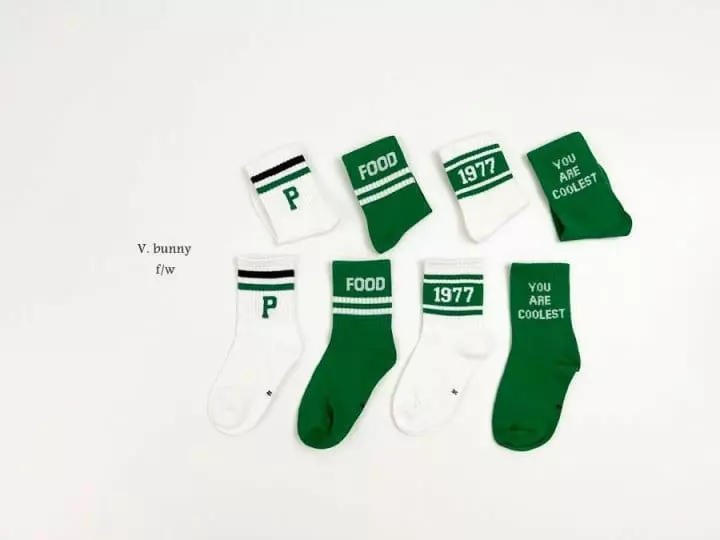 V Bunny - Korean Children Fashion - #prettylittlegirls - Food Socks Set - 4