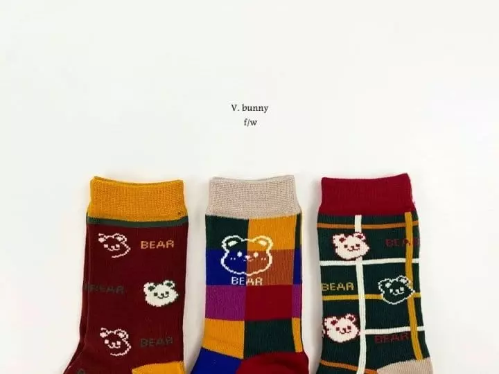 V Bunny - Korean Children Fashion - #todddlerfashion - Tree Be Socks Set