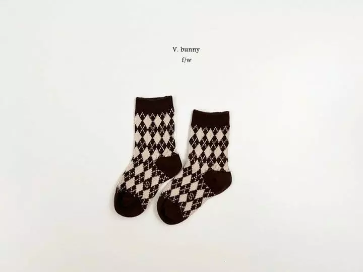V Bunny - Korean Children Fashion - #toddlerclothing - Nutella Socks Set - 7