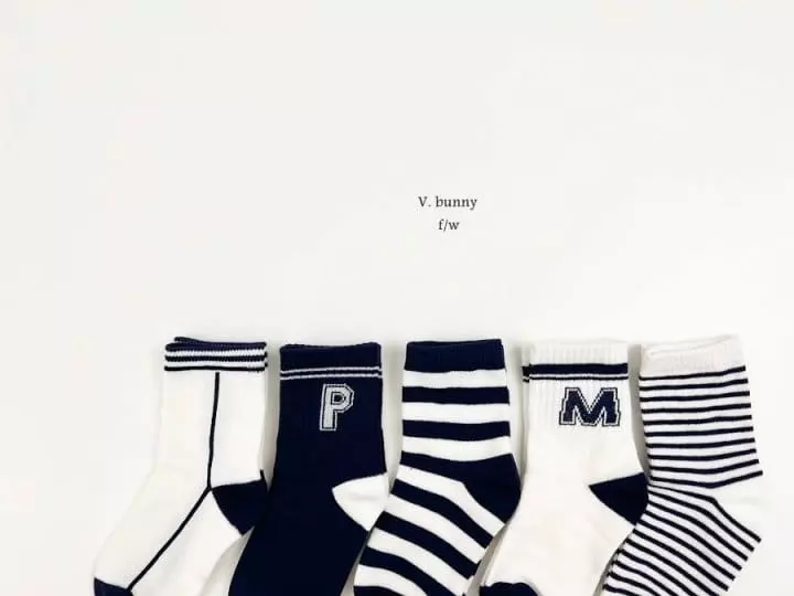 V Bunny - Korean Children Fashion - #todddlerfashion - PM Socks Set - 4