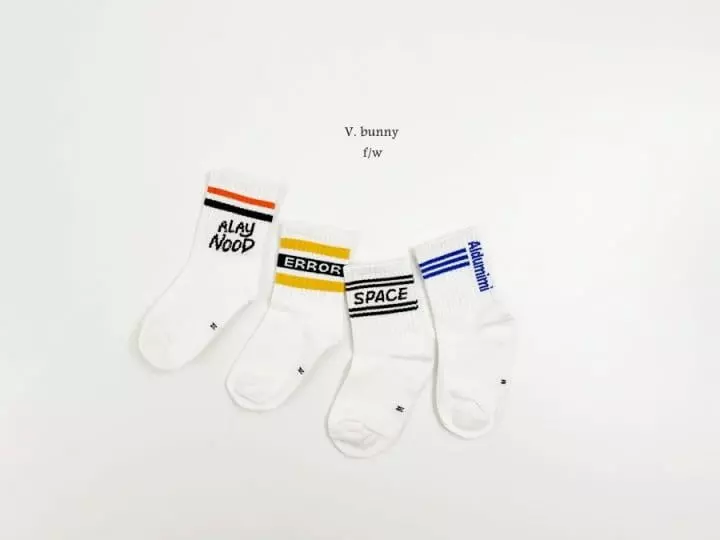 V Bunny - Korean Children Fashion - #toddlerclothing - Error Socks Set - 8