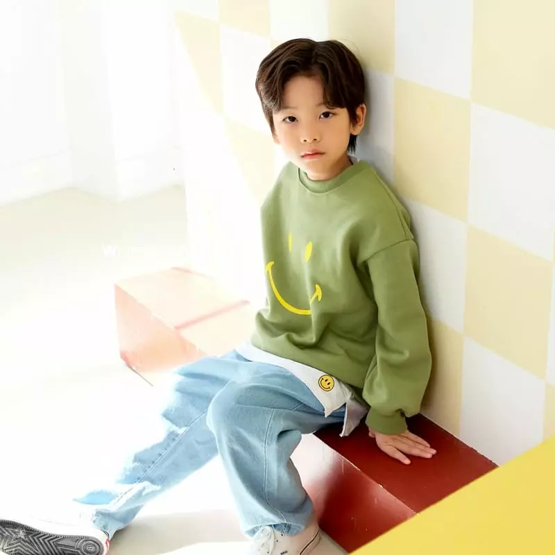 Whitesketchbook - Korean Children Fashion - #Kfashion4kids - Face Smile Sweatshirt - 10